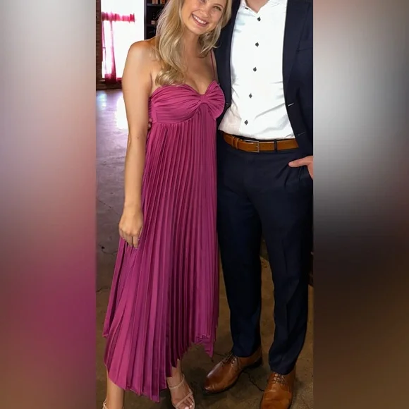 Petal & Pup Vikki Dress in Magenta - Picture 2 of 4